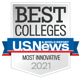 첥 has been ranked in the 2021 US News Rankings as a one of the Most Innovative Best Colleges